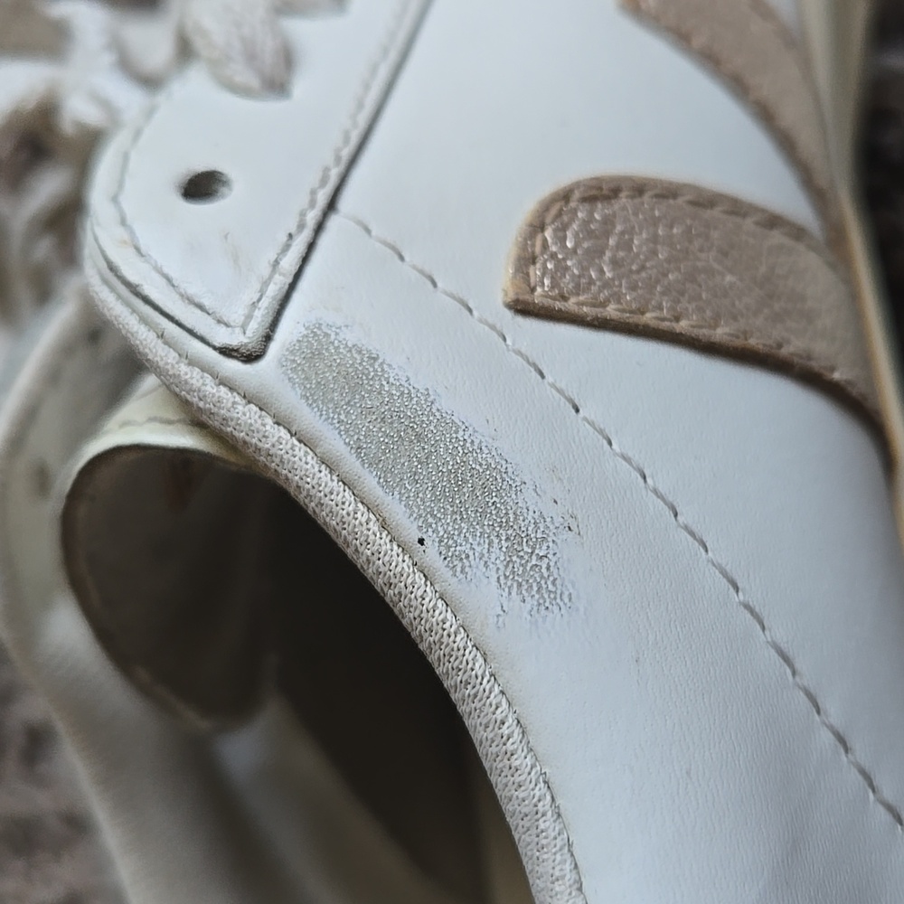 Veja Women's Sneakers in White and Gold - Picture 9 of 13